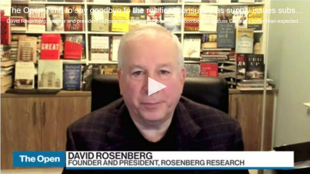 Time to say goodbye to the resilient consumer as supply issues subside: Rosenberg