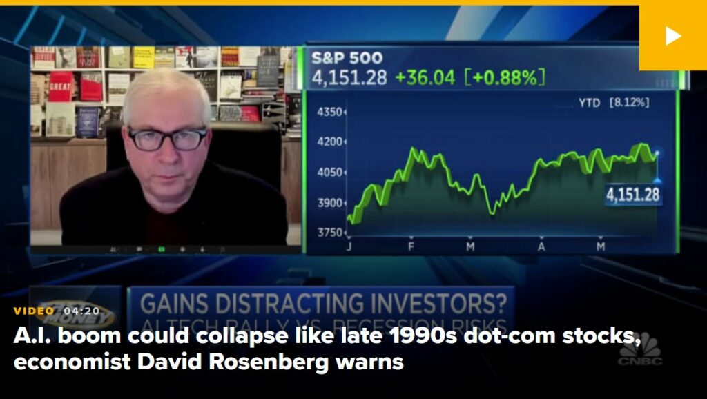 ‘Price bubble’ in A.I. stocks will wreck rally, economist David Rosenberg predicts