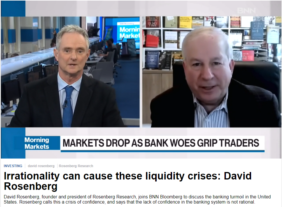 Irrationality can cause these liquidity crises: David Rosenberg